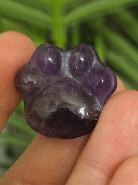 Amethyst Paw Worry Stone